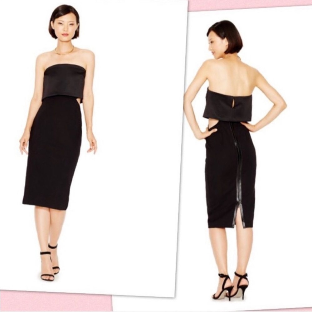 Rachel roy midi strapless cut out dress- new with tags